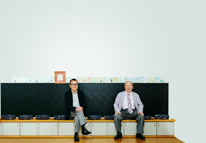 (左)和田秀樹さん(右)帯津良一さん