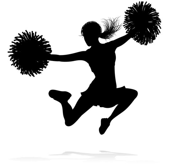 チアリーダーのシルエット