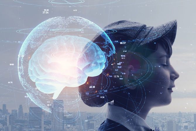 AI（人工知能）の概念。教育の概念。