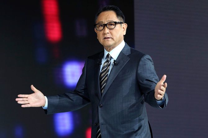 2019年10月23日、東京ビッグサイトで開催された「第46回東京モーターショー2019」のプレスデーに出席した豊田章男氏