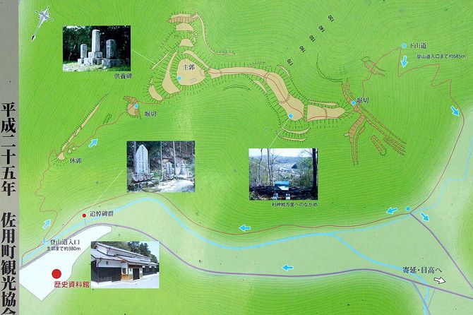 上月城の縄張図