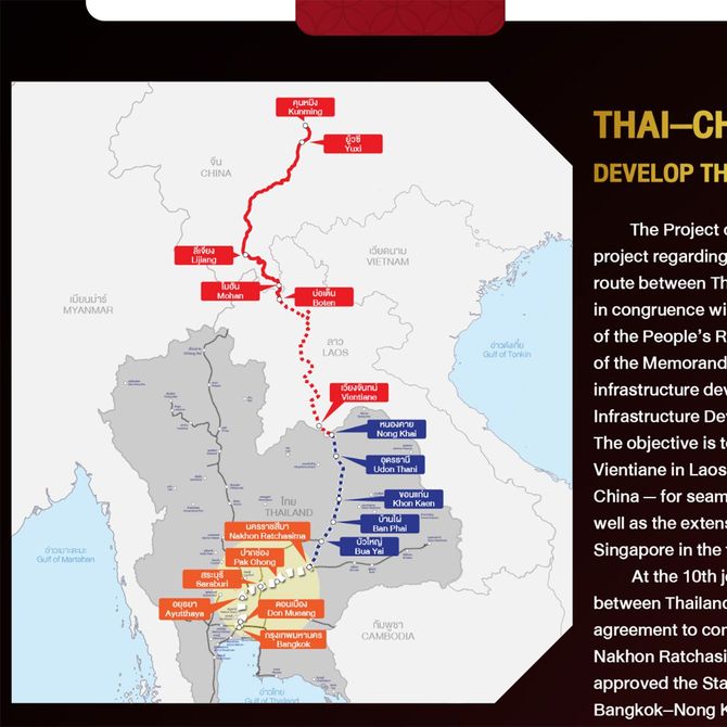 タイ・中国高速鉄道プロジェクト公式ウェブページより