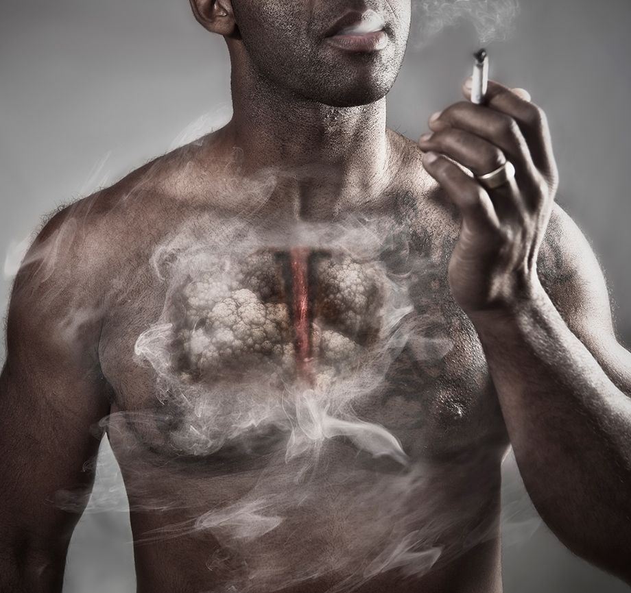 喫煙、肺疾患概念的肖像画