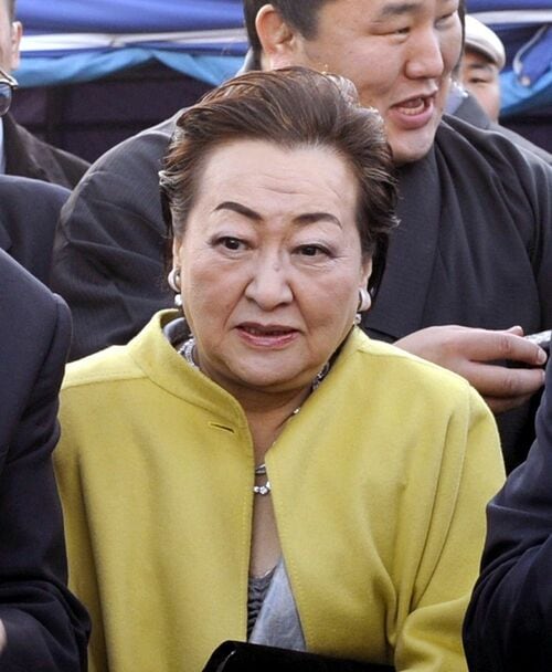 大相撲モンゴル場所の観戦でウランバートルを訪れた故・細木数子氏