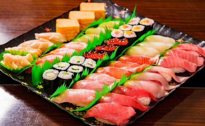 パーティーのための日本の出前寿司