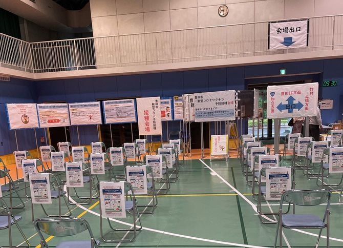 堤TRECを使用した会場は土日のみ稼働。2回目の接種では1日当たり約900人の利用を見込む