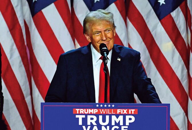 大統領選の「勝利」を宣言するトランプ前大統領