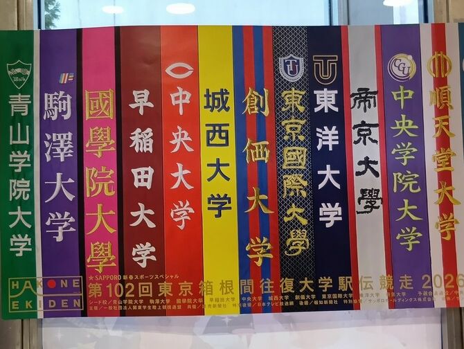 日本テレビの箱根駅伝宣伝ポスター写真