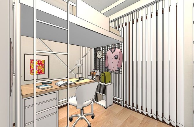 「長男の部屋」に隣接した「次女の部屋」