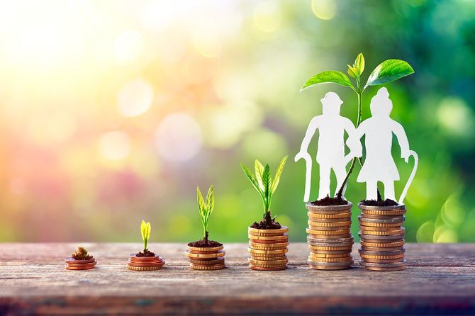 退職コンセプトとサバイバーの年金妻