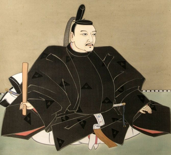 『北条氏政の肖像』（写真＝堀内天嶺写、小田原城天守閣所蔵／CC-PD-Mark／Wikimedia Commons）