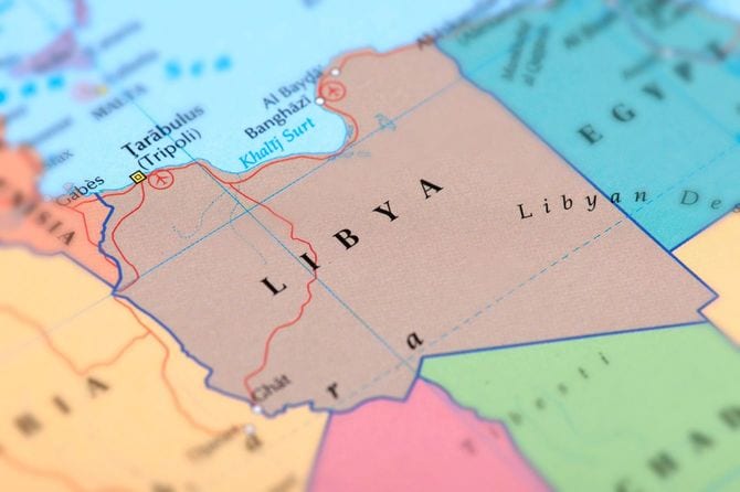 リビアの地図
