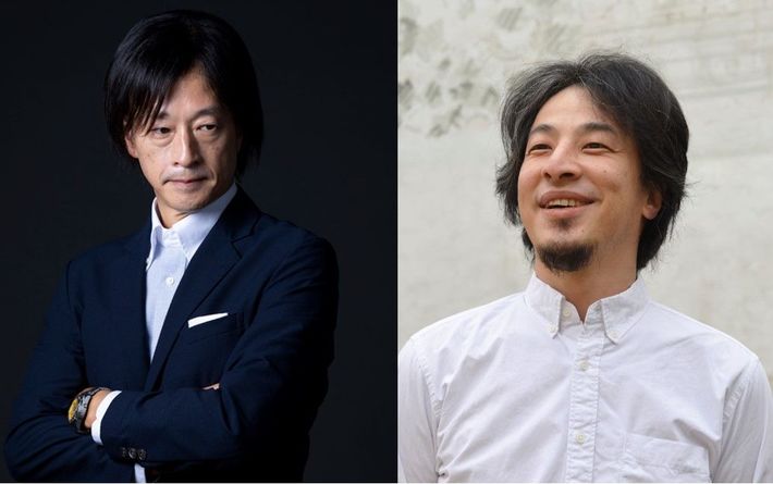 鈴木エイト氏（左）とひろゆき氏（右）