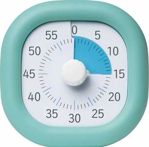 残り時間が色でわかる！「トキ・サポ時っ感タイマー」アナログ式の卓上タイマー。残り時間は色面で表示されるようになっていて、時間が直感的にわかる工夫がしてある。30分計もある。（2420円）