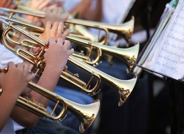 吹奏楽部による応援