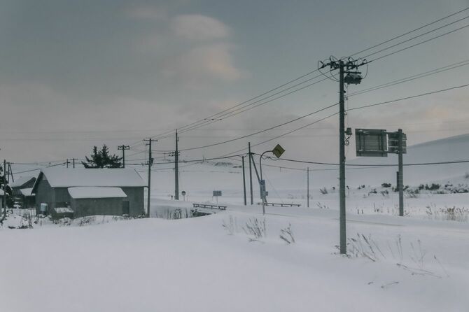 北海道の冬の風景