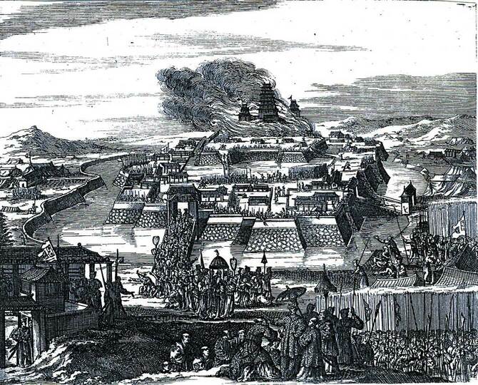 「大坂城炎上」1663年