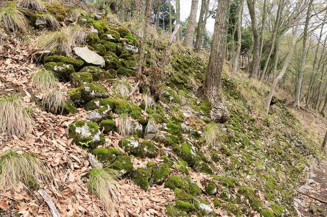 大石垣は斜面を補強するのが目的か