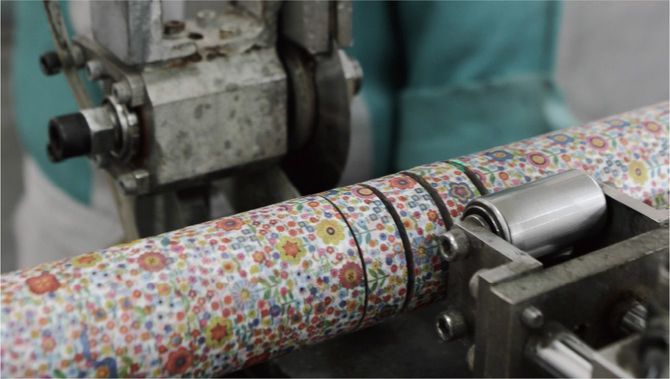 mtブランドのマスキングテープの生産現場