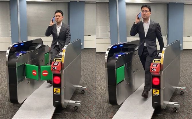 スマホで通話したままでも改札を通過できる