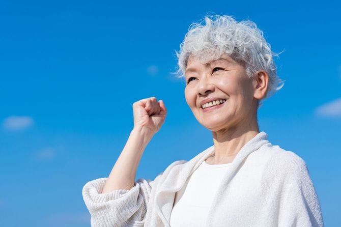 元気な高齢女性