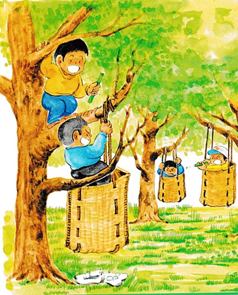 イラスト=『ふるさと子供 遊びの学校』より