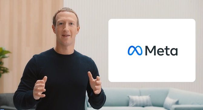 フェイスブックからメタへの社名変更を発表するマーク・ザッカーバーグ最高経営責任者（CEO）［同社の動画より］