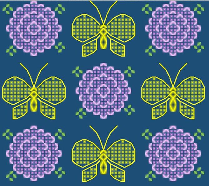 若宮さんのExcelアート（蝶よ花よ）