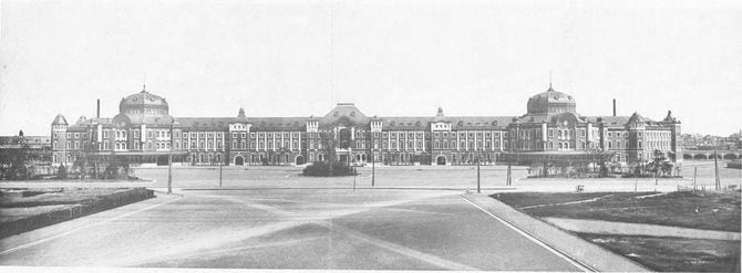 1914年ごろの東京駅