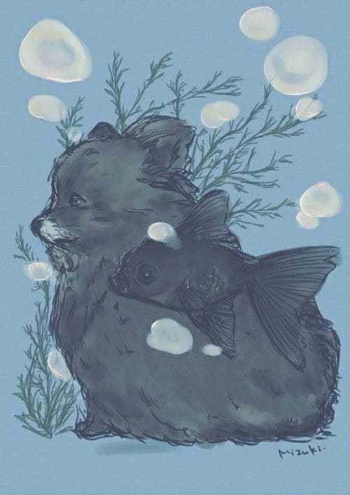 イラスト2点は山本さんの作品。