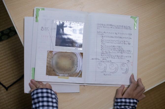 田上さんの実験ノート