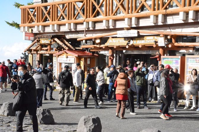 10月15日の富士山五合目の様子