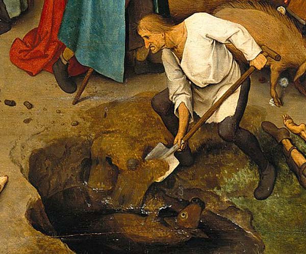 ピーテル・ブリューゲルの「ネーデルラントの諺」より