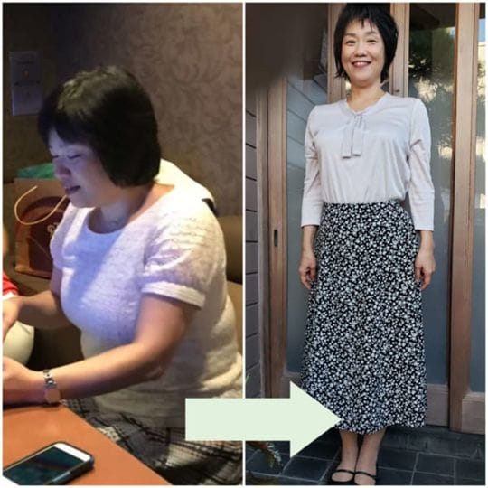 ダイエット前後の田口さん