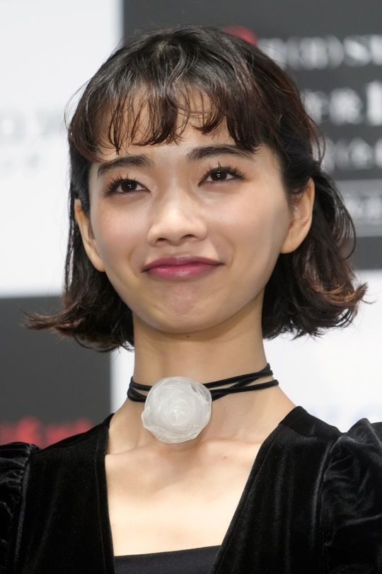 WOWOWの連続ドラマ「ゲームの名は誘拐」の完成披露試写会に登壇した見上愛さん(=2024年5月28日、東京都江東区のユナイテッドシネマ豊洲)