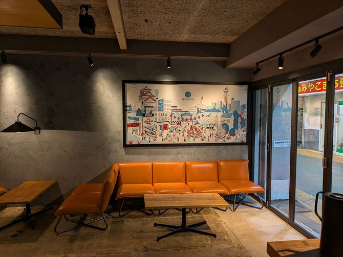 SEKAI HOTEL 大阪布施の受付