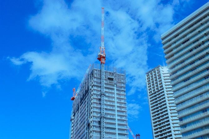 建設中の高層マンション
