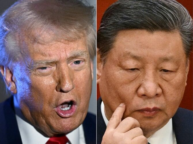 トランプ米大統領(左)と中国の習近平国家主席