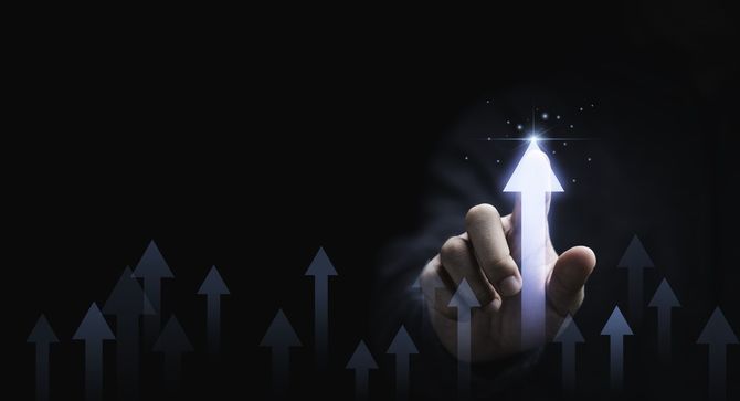 上向き矢印のイメージ