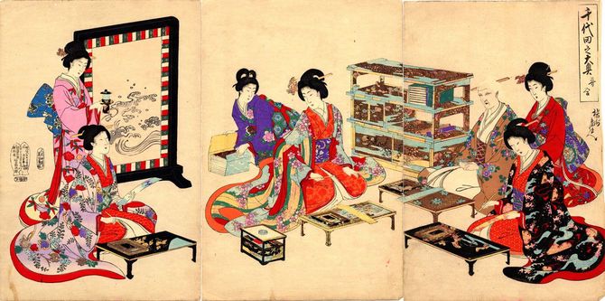 橋本(楊洲)周延『千代田之大奥 歌合』