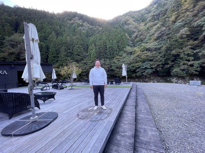 藤田社長、キャンプパーク木頭で