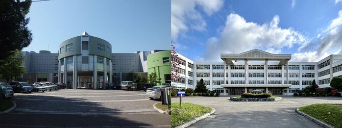 写真左：北海道札幌南高等学校（写真＝禁樹なずな／CC-BY-SA-3.0／Wikimedia Commons）／写真右：函館中部高等学校（写真＝Abeshi 1212／CC-BY-SA-4.0／Wikimedia Commons）