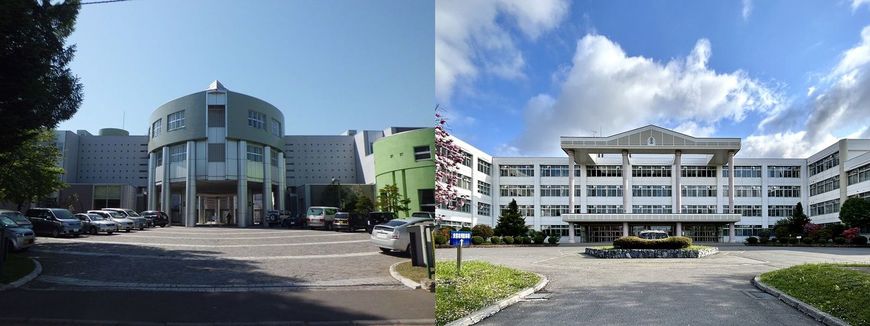 写真左：北海道札幌南高等学校（写真＝禁樹なずな／CC-BY-SA-3.0／Wikimedia Commons）／写真右：函館中部高等学校（写真＝Abeshi 1212／CC-BY-SA-4.0／Wikimedia Commons）