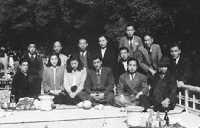 昭和24年11月2日に開いた会社設立祝いのすき焼き会