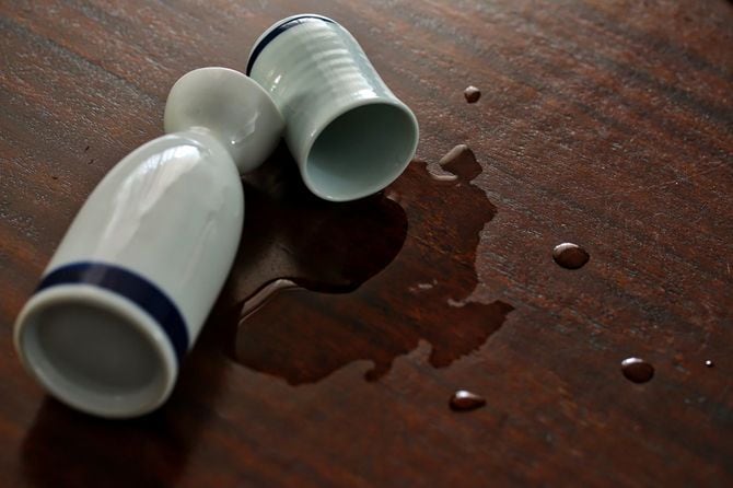 こぼれた日本酒