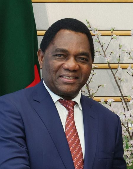 ザンビア共和国のハカインデ・ヒチレマ大統領