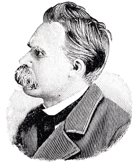 フリードリヒ・ニーチェの19世紀に描かれたイラスト