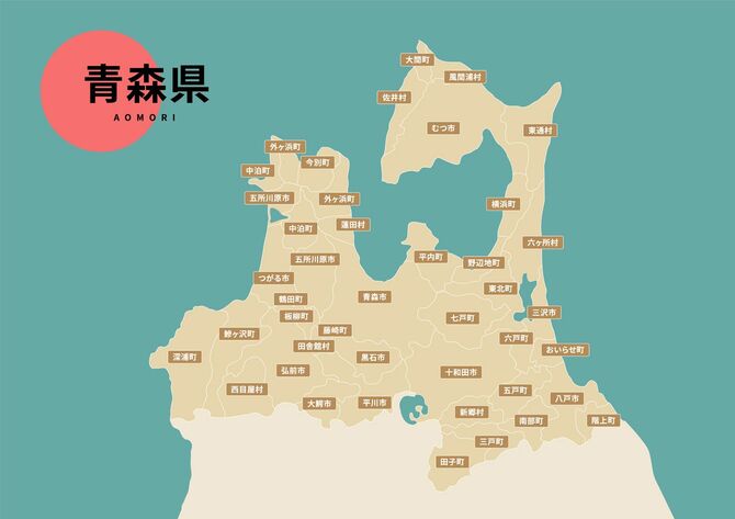 青森県の地図