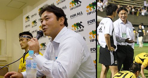 チームスローガンを熱く語る姿勢は、記者会見、フィールド上でも変わらず、選手を鼓舞する。