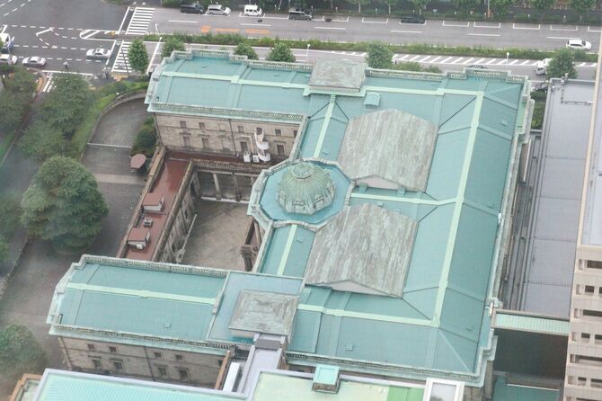 俯瞰で見た日本銀行本店